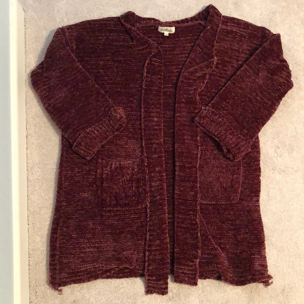 red dress boutique cardigan